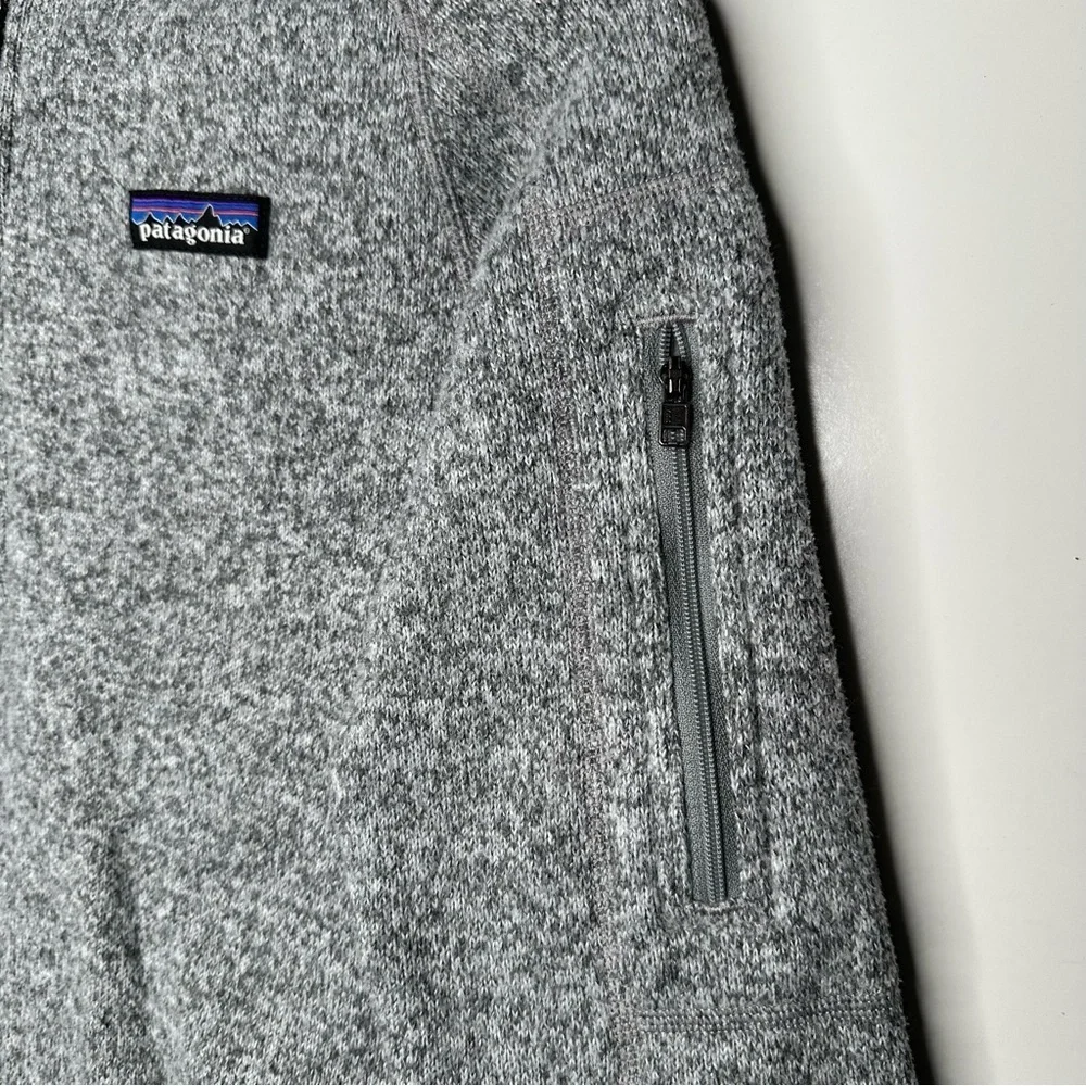 Patagonia Women's Better Sweater 1/4-Zip Fleece Pullover Light Gray Small
